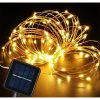Kültéri Napelemes Micro LED-es Karácsonyi Égősor Távirányítóval 50M Melegfehér